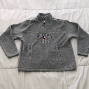 Walt Disney World kids fleece in grey with Mickey Mouse and zipper pockets